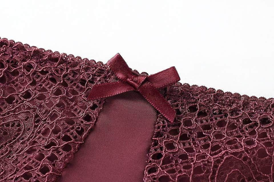 Balconette Floral Lace Detailed Bra Panty Set