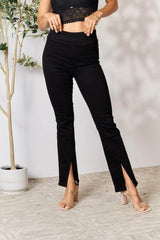 BAYEAS Slit Bootcut Jeans Dark / S