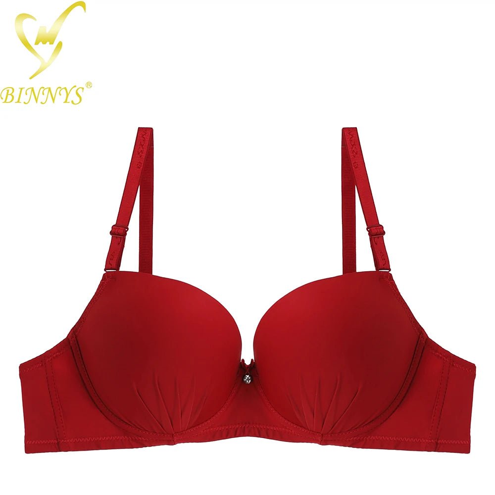 BINNYS B Cup Bra: Latest Girls Simple Style, Teenager Ladies, Super Quality Push-Up Underwire Women's Underwear