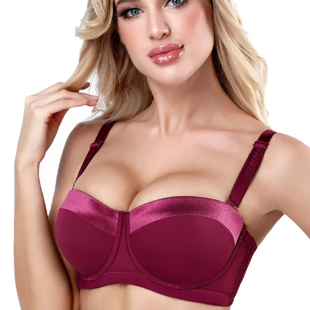 BINNYS Bra for Women: 38C, Strapless C Cup Without Straps, Half Cup, Sexy Underwear, Silicone, High-Quality Lingerie Ladies Bra