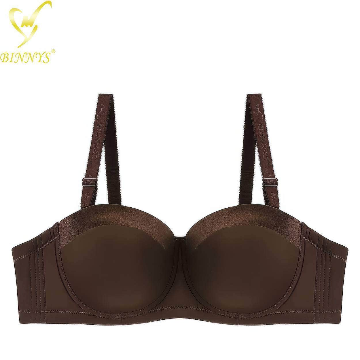 BINNYS Bra for Women: 38C, Strapless C Cup Without Straps, Half Cup, Sexy Underwear, Silicone, High-Quality Lingerie Ladies Bra