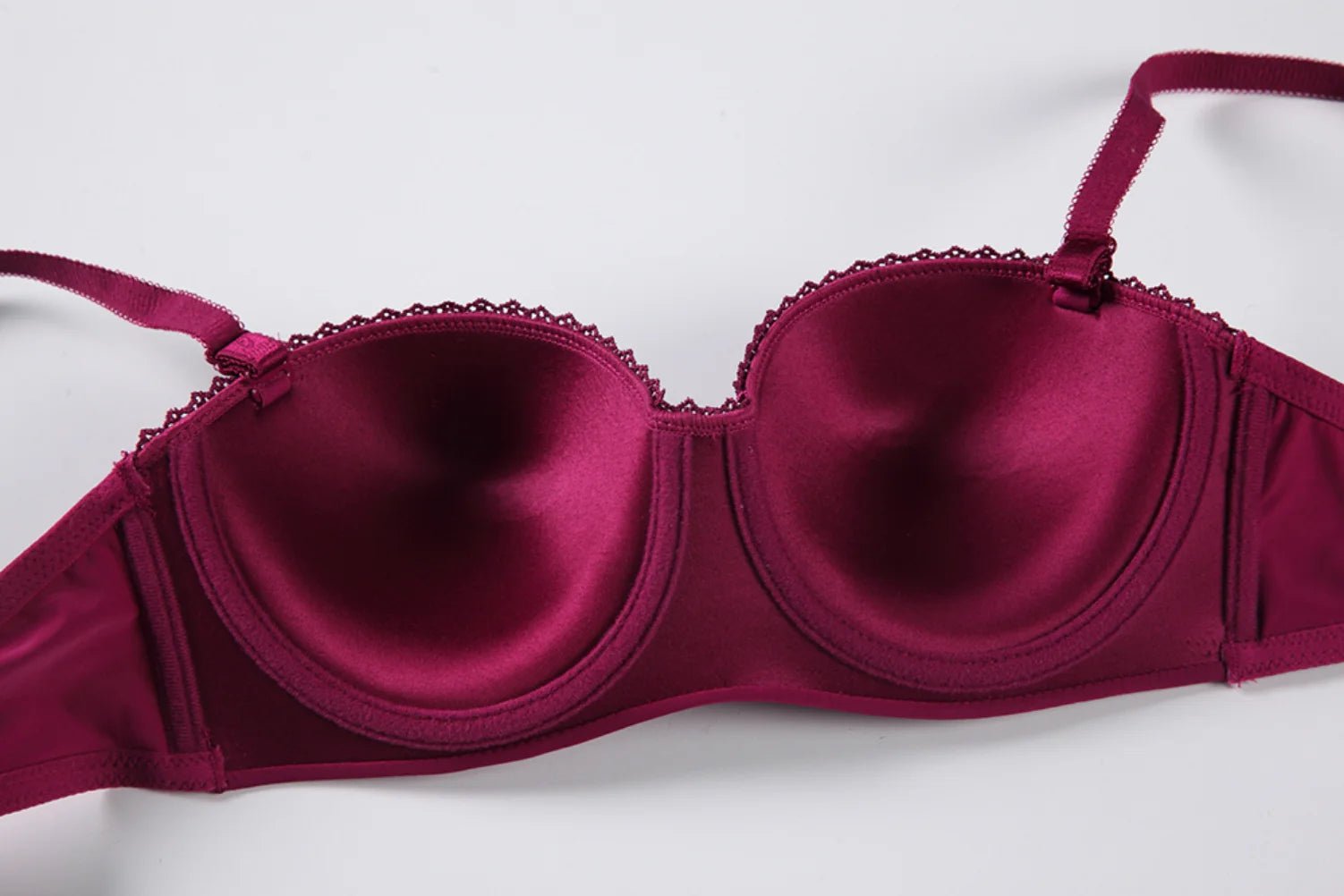 BINNYS Strapless Bra: B Cup, High-Quality Solid Nylon, Breathable, Half Cup, Ladies Underwire