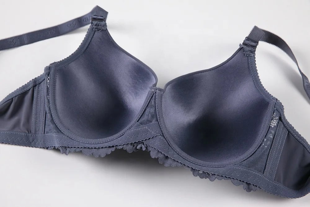 BINNYS Women's D Cup Bras: High-Quality, Plus Big Size, Lace Full Thin Cup, Underwire Female Lingerie