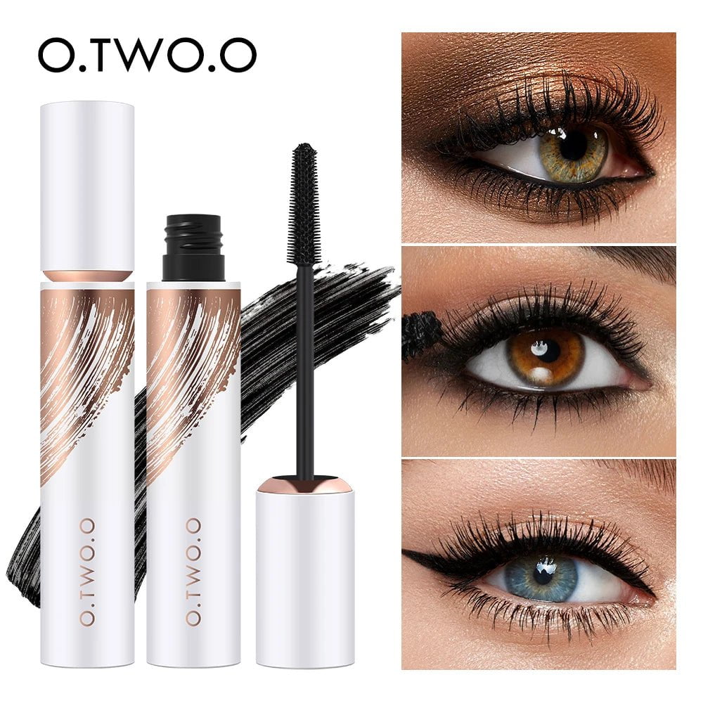 Black Waterproof 4D Silk Fiber Mascara - Long-lasting Lash Extension Makeup