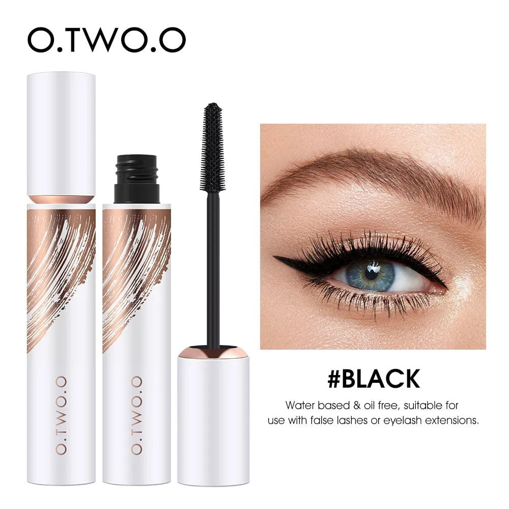 Black Waterproof 4D Silk Fiber Mascara - Long-lasting Lash Extension Makeup Black Mascara / CHINA