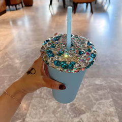 Bling Diamond-Encrusted Lid Cup