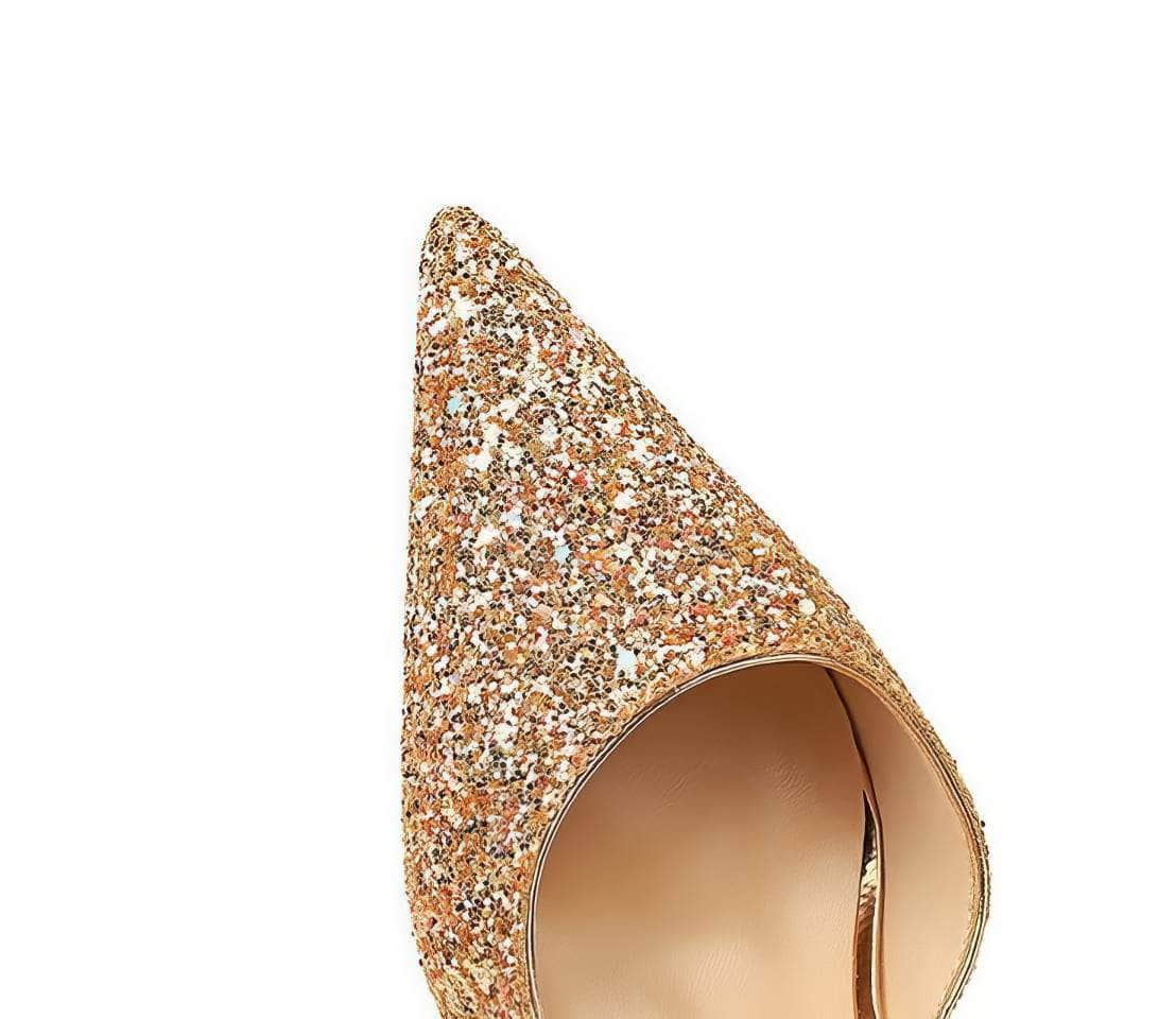 Bling Sequin Pointed Toes Heels Pumps