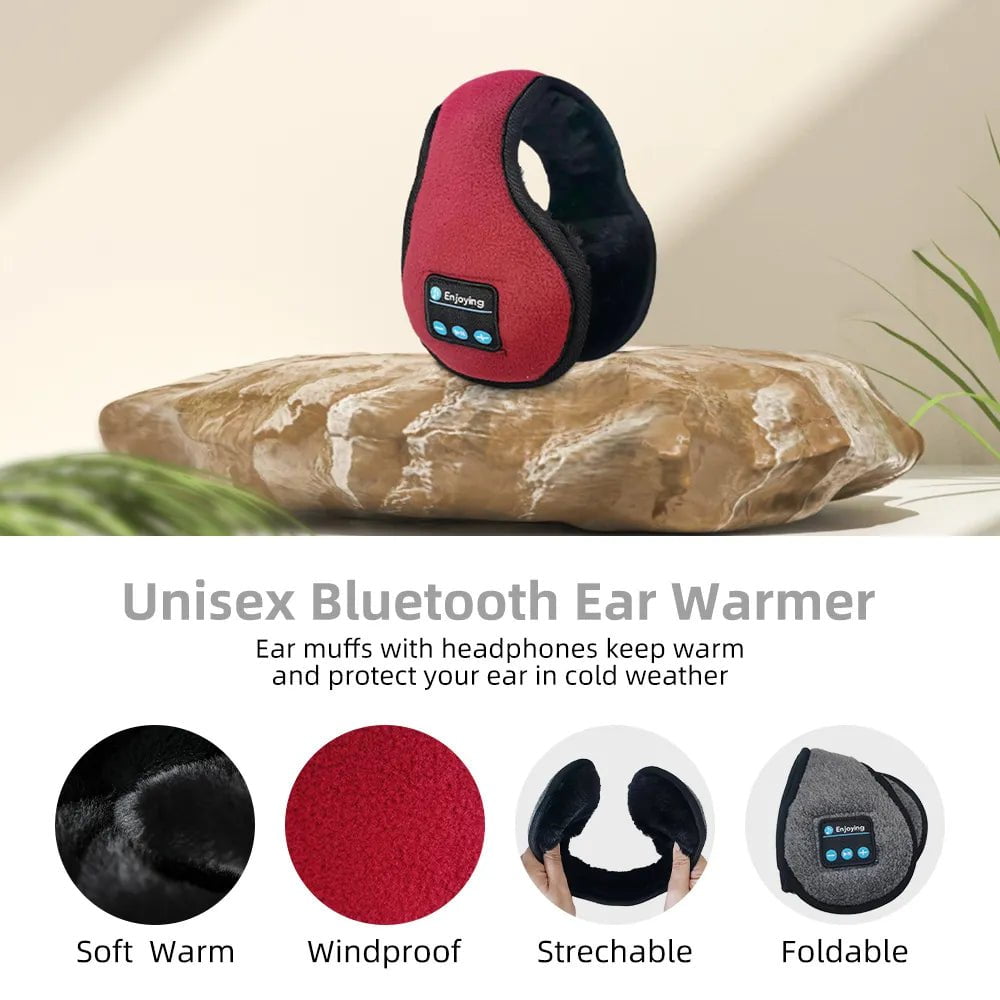 Bluetooth Ear Muffs - Wireless Noise Reduction Safety Earmuffs for Sleeping and Hearing Headphones mini foldable wine