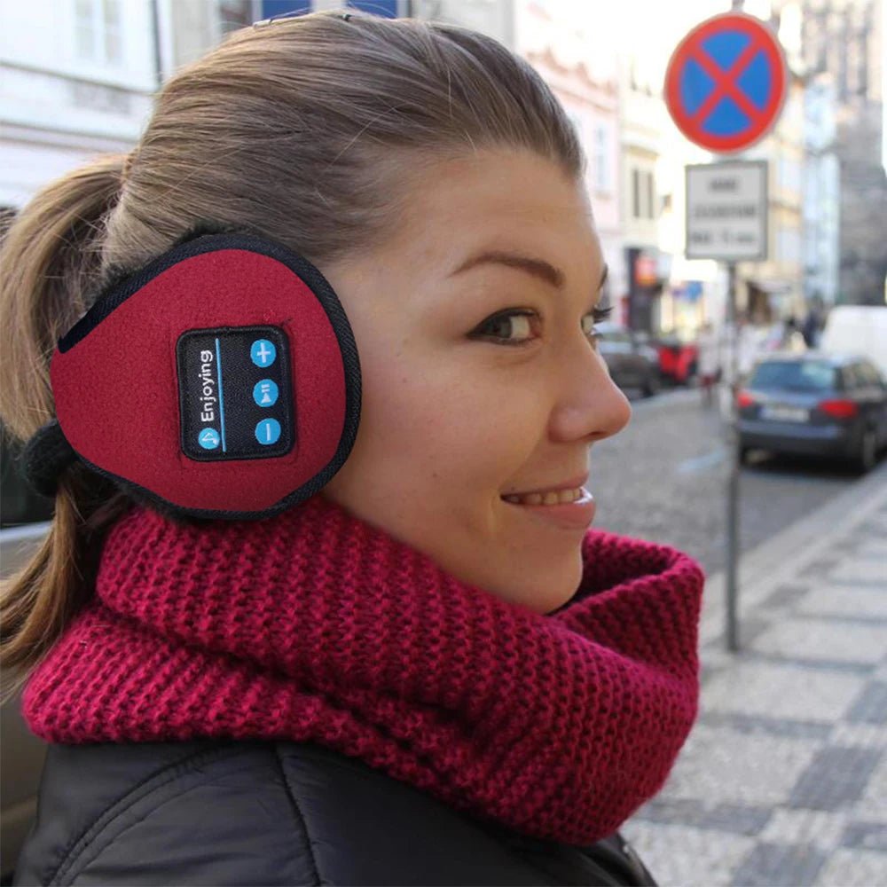 Bluetooth Ear Muffs - Wireless Noise Reduction Safety Earmuffs for Sleeping and Hearing Headphones mini foldable wine