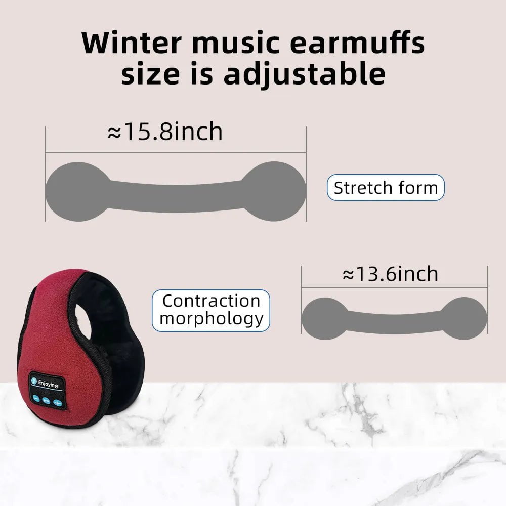 Bluetooth Ear Muffs - Wireless Noise Reduction Safety Earmuffs for Sleeping and Hearing Headphones mini foldable wine