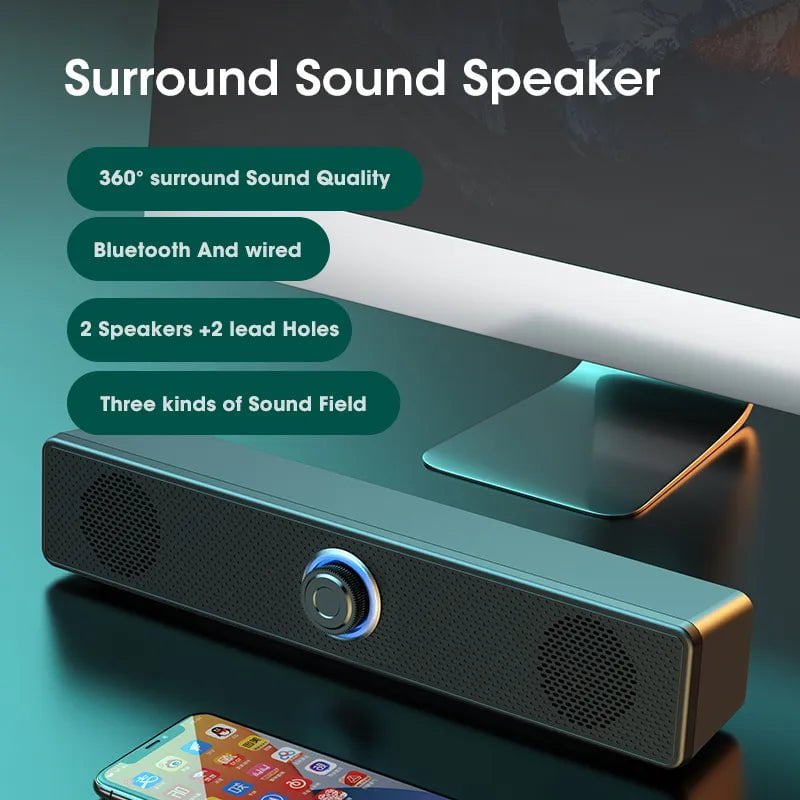 Bluetooth Home Theater Sound System: 4D Surround Soundbar