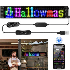 Bluetooth LED Car Sign: Programmable Advertising Display