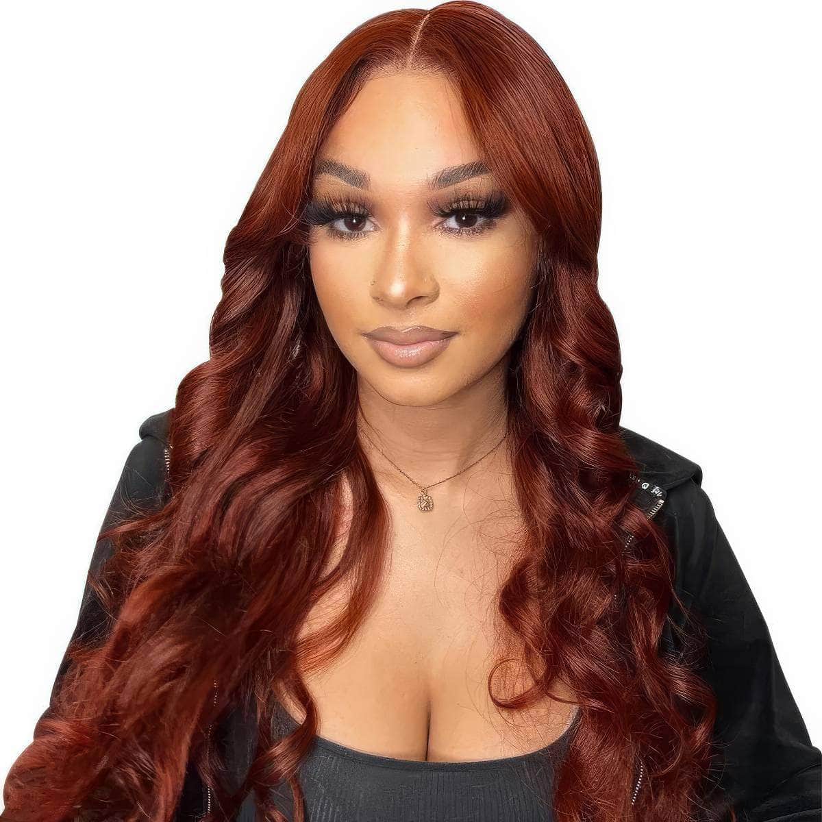 Body Wave Reddish Brown #33 Glueless Wig - Pre-Cut Lace, Wear And Go Wigs, Pre-Bleached Knots, Glueless 6x4 Lace Wigs