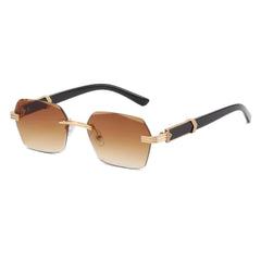 Borderless Tinted Sunglasses Double Tea/Gold / Resin