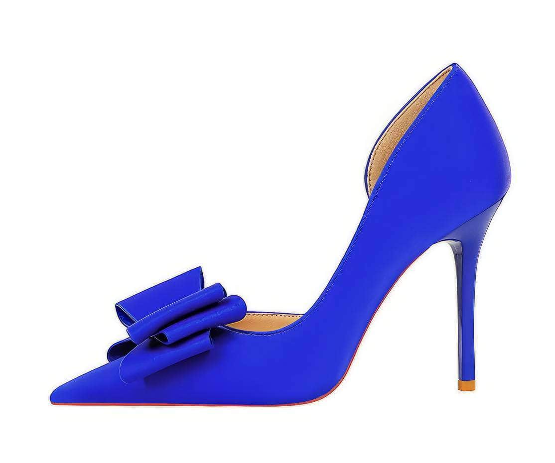Bow Knot Detailed Femme Stiletto Heels EU 33 / Blue / 10.5CM
