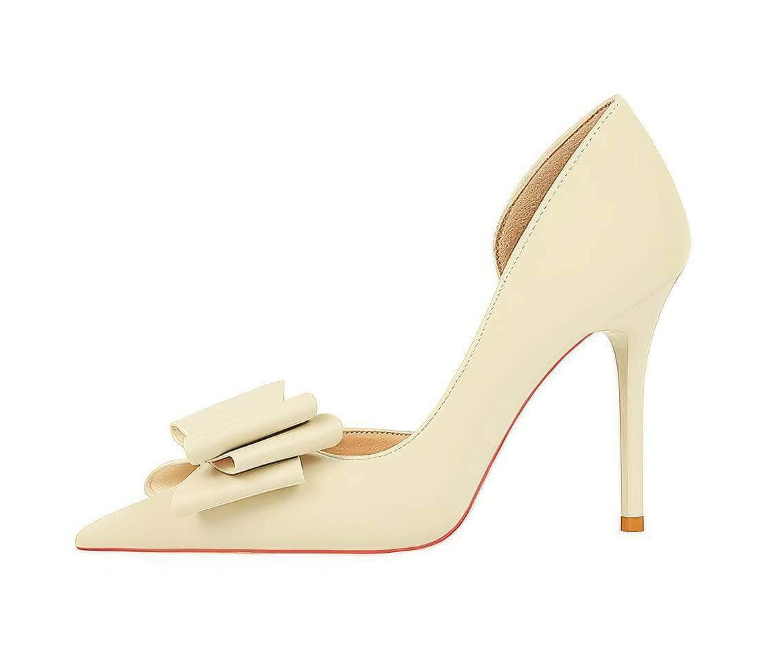 Bow Knot Detailed Femme Stiletto Heels EU 33 / Ivory / 10.5CM