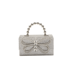 Bow Knot Rhinestone Box Clutch