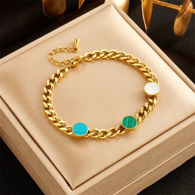 Bracelet with Butterfly, Heart, and Star Charms for Women and Girls B971