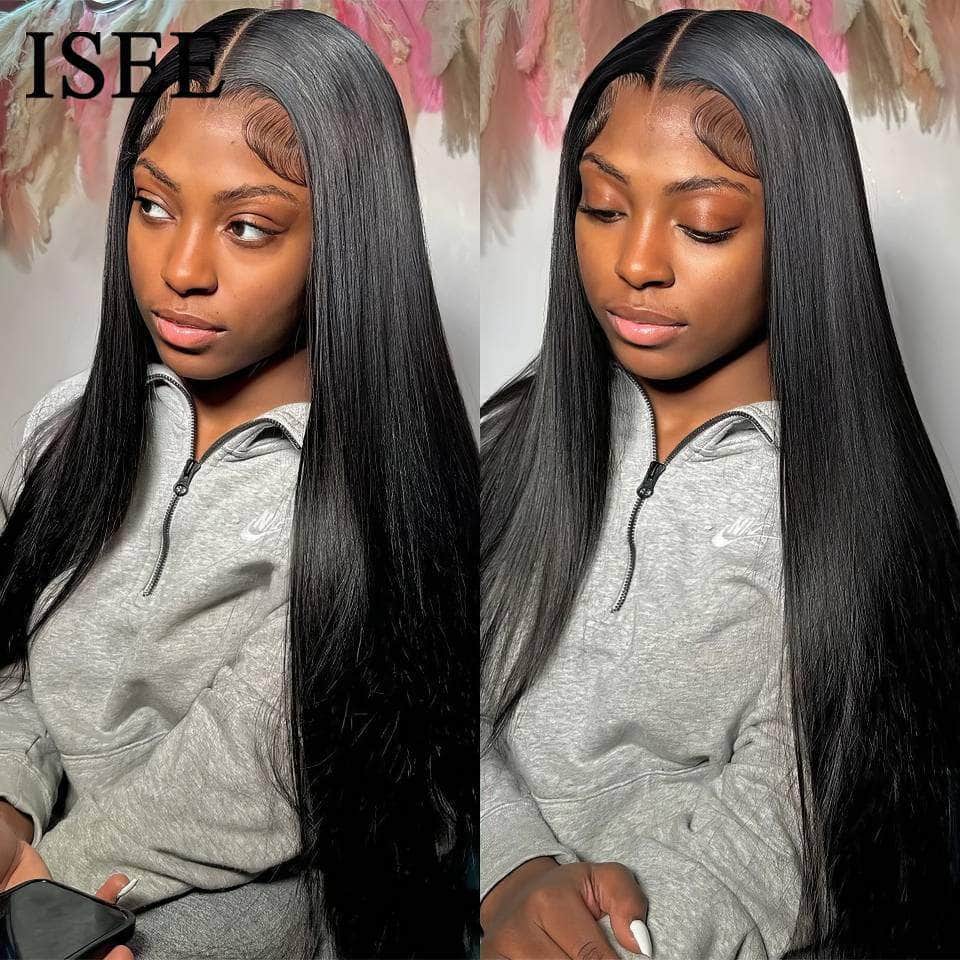 Brazilian Straight Glueless Human Hair Wig - Wear And Go, Pre-Cut, 6x4 HD Lace Wig, Ready To Wear, Pre-Plucked, Pre-Bleached Knots 12inches / 180%