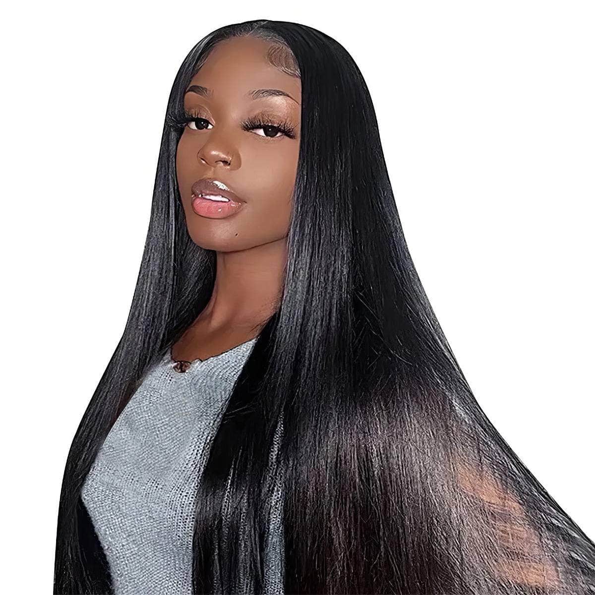 Brazilian Straight Human Hair Wig - Glueless, Ready To Wear, 6x4 Lace Front Pre Cut, No Glue HD Wig 12inches