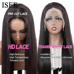 Brazilian Straight Human Hair Wig - Glueless, Ready To Wear, 6x4 Lace Front Pre Cut, No Glue HD Wig