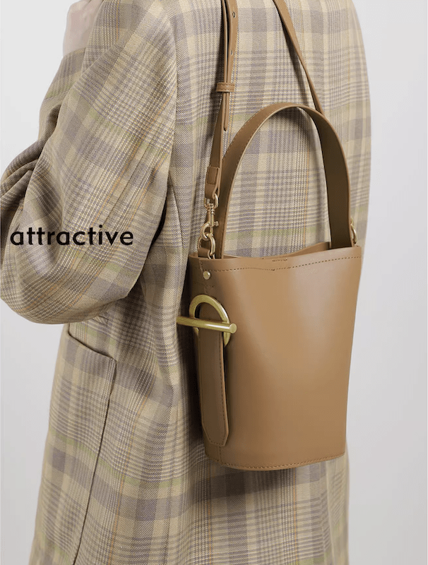 Bucket Leather Shoulder Handbag