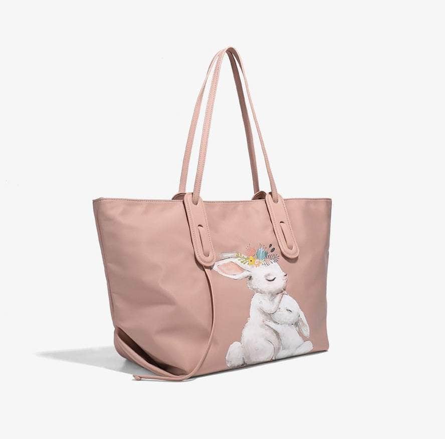 Bunny Print Tote Bag