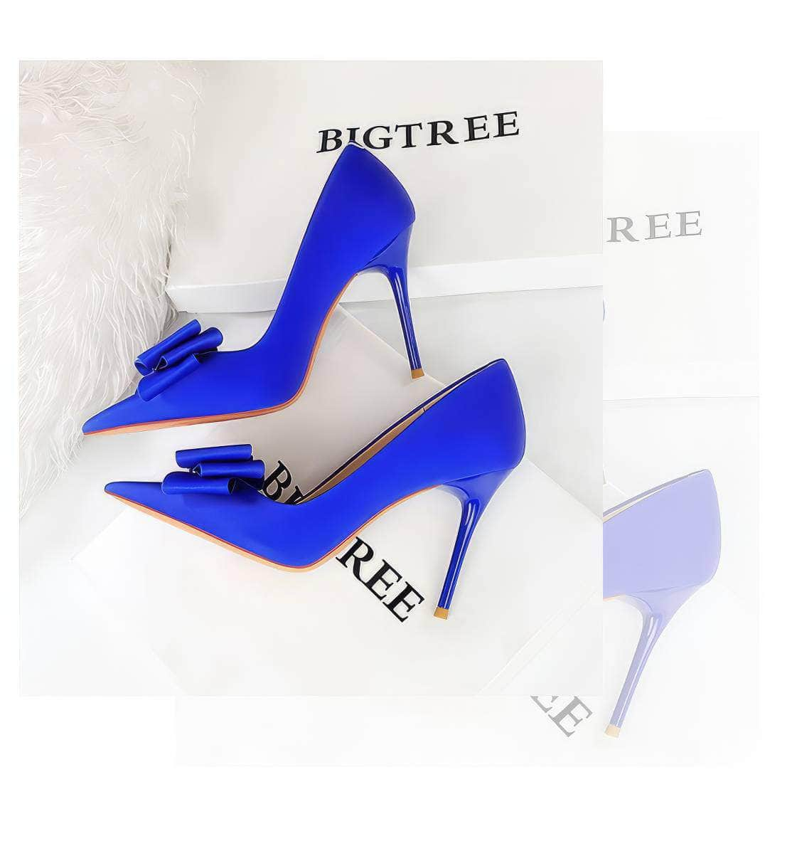 Butterfly Bow Knot Pointed Toe Stiletto Heels