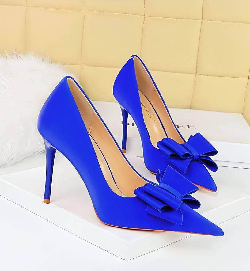 Butterfly Bow Knot Pointed Toe Stiletto Heels