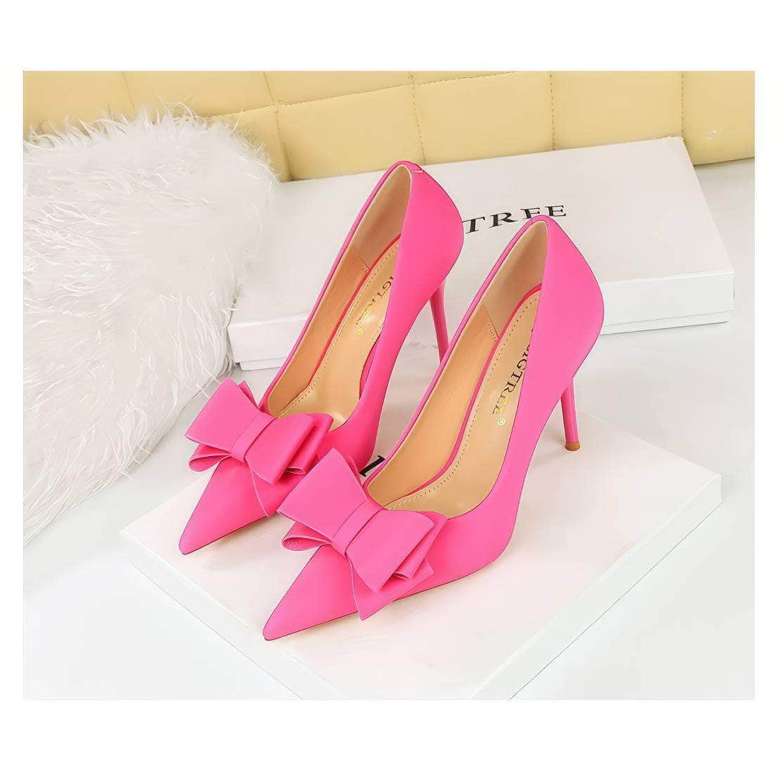 Butterfly Bow Knot Pointed Toe Stiletto Heels