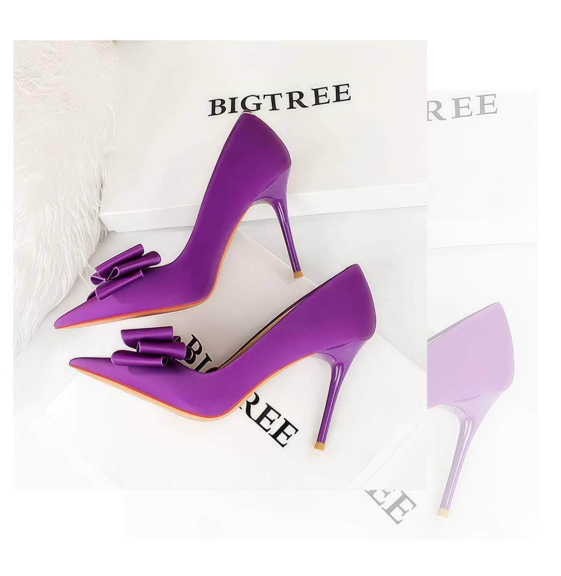 Butterfly Bow Knot Pointed Toe Stiletto Heels