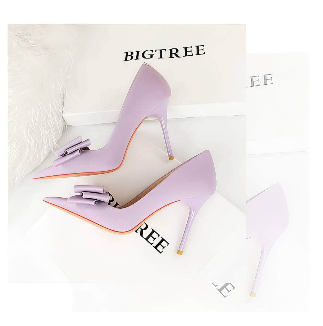 Butterfly Bow Knot Pointed Toe Stiletto Heels