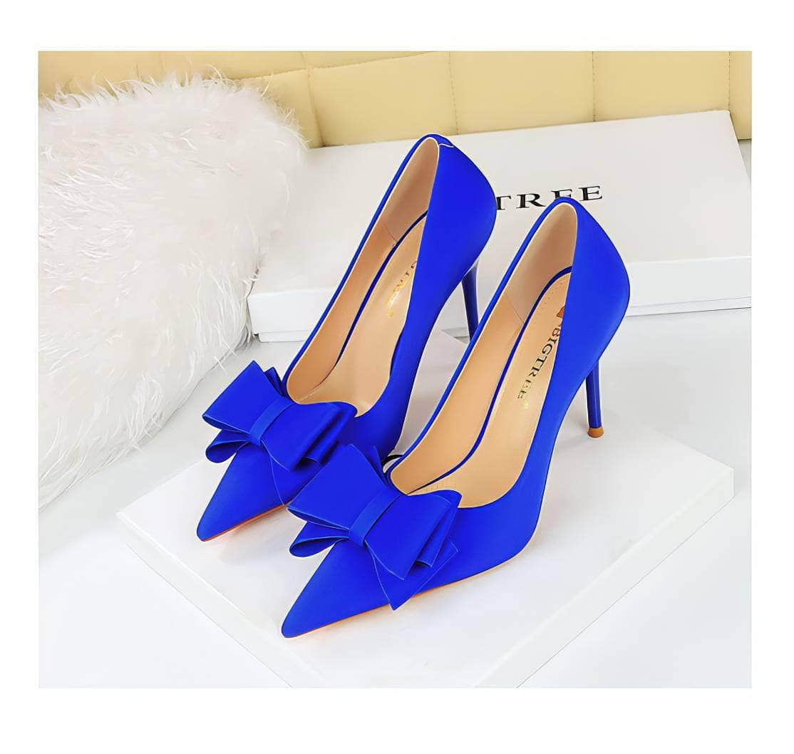 Butterfly Bow Knot Pointed Toe Stiletto Heels