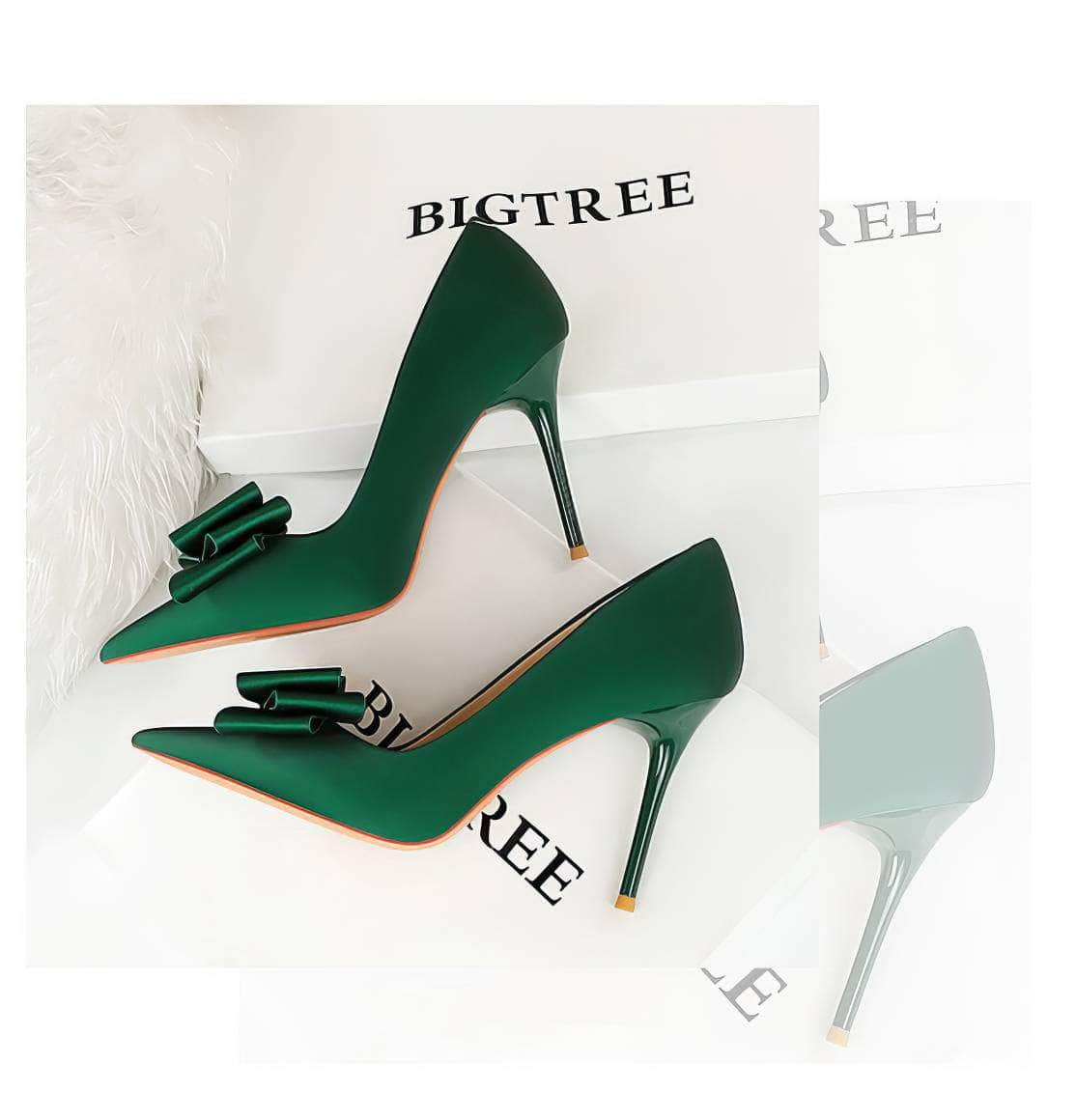 Butterfly Bow Knot Pointed Toe Stiletto Heels