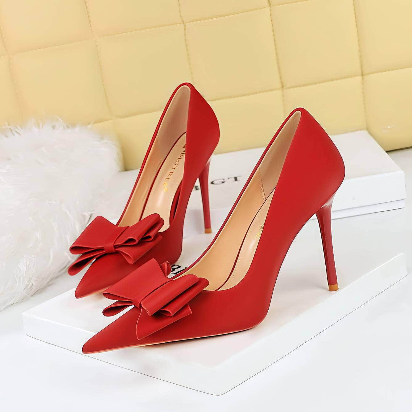 Butterfly Bow Knot Pointed Toe Stiletto Heels