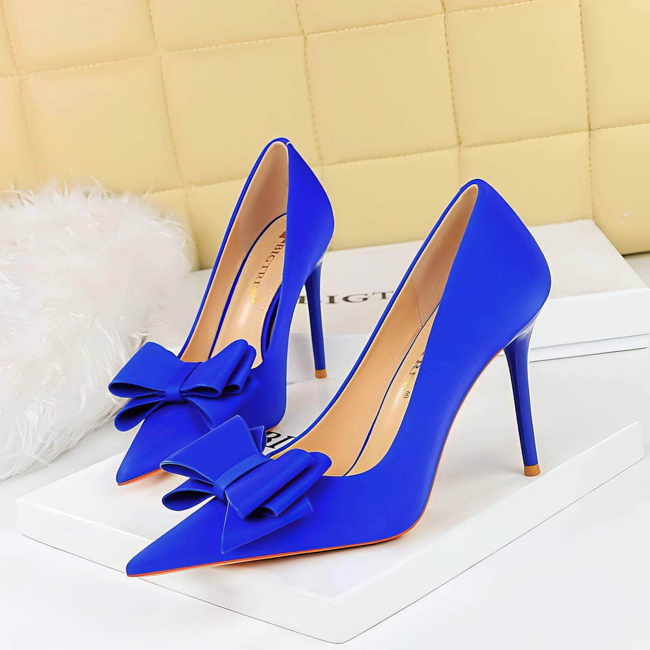 Butterfly Bow Knot Pointed Toe Stiletto Heels