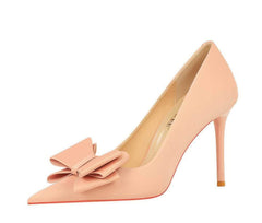 Butterfly Bow Knot Pointed Toe Stiletto Heels EU 33 / Pink / 10CM