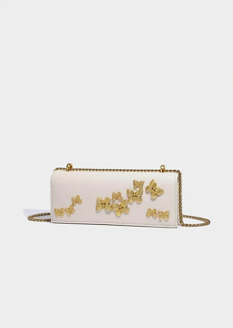Butterfly-Embellished Crossbody Handbag