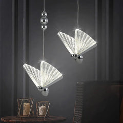 Butterfly LED Pendant Lights: Nordic Hanging Lamp for Bedside, Living, Dining Roomm Kitchen pendente iluminação