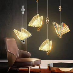 Butterfly LED Pendant Lights: Nordic Hanging Lamp for Bedside, Living, Dining Roomm Kitchen pendente iluminação