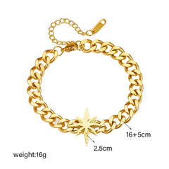 Butterfly Star Charm Bracelet - Gold Color, Trendy, Waterproof Jewelry for Women
