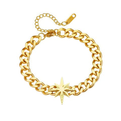 Butterfly Star Charm Bracelet - Gold Color, Trendy, Waterproof Jewelry for Women