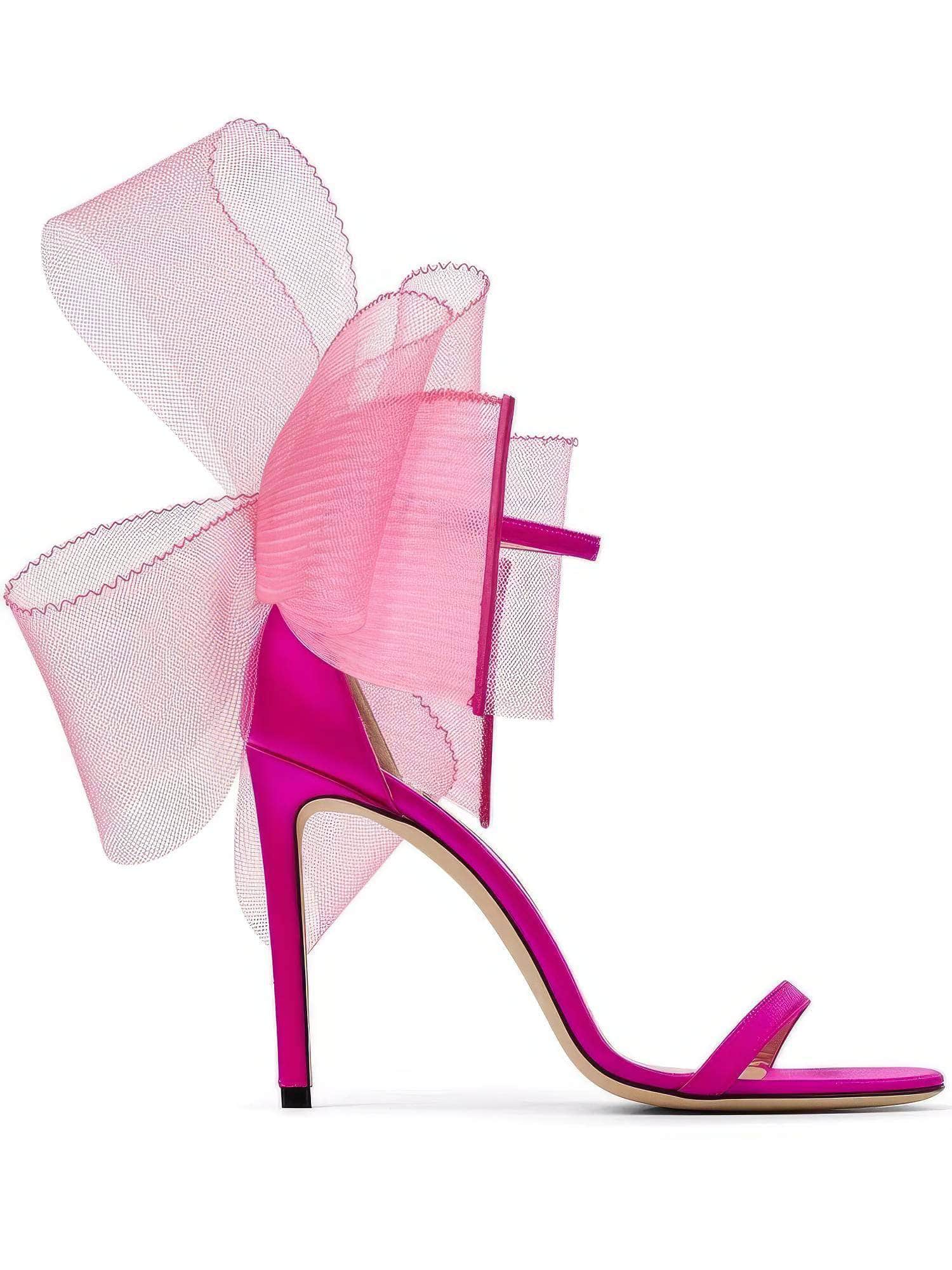 Butterfly Thin Strap Heeled Sandals