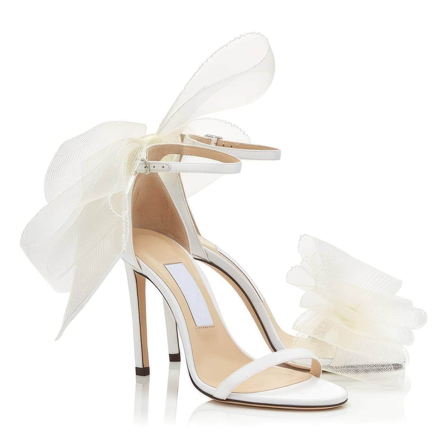 Butterfly Thin Strap Heeled Sandals