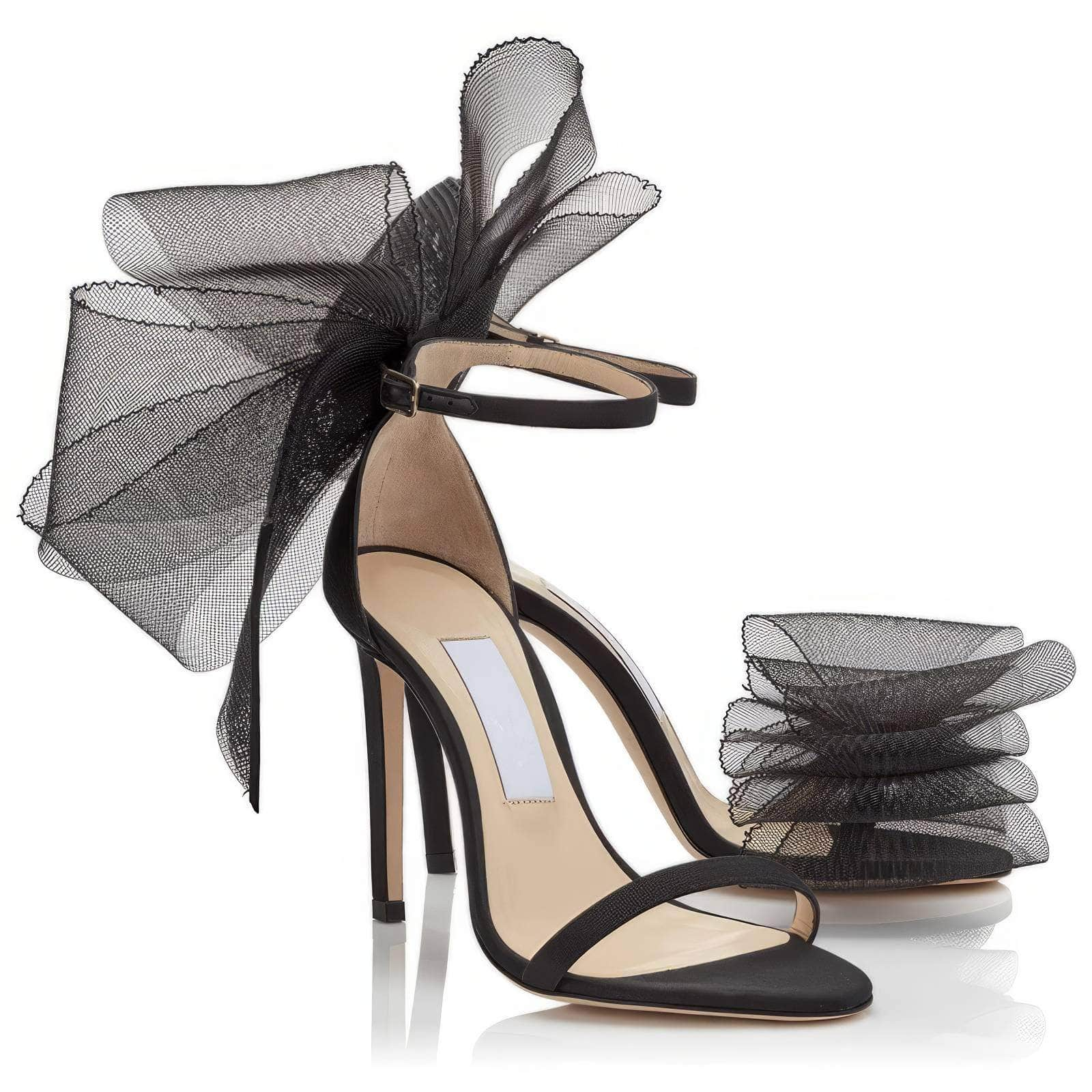 Butterfly Thin Strap Heeled Sandals