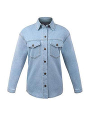 Button Up Pocketed Denim Jacket