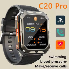 C20 Pro Smartwatch: 1.83" Bluetooth, IP68 Waterproof, Music, Calls, Sports & Fitness