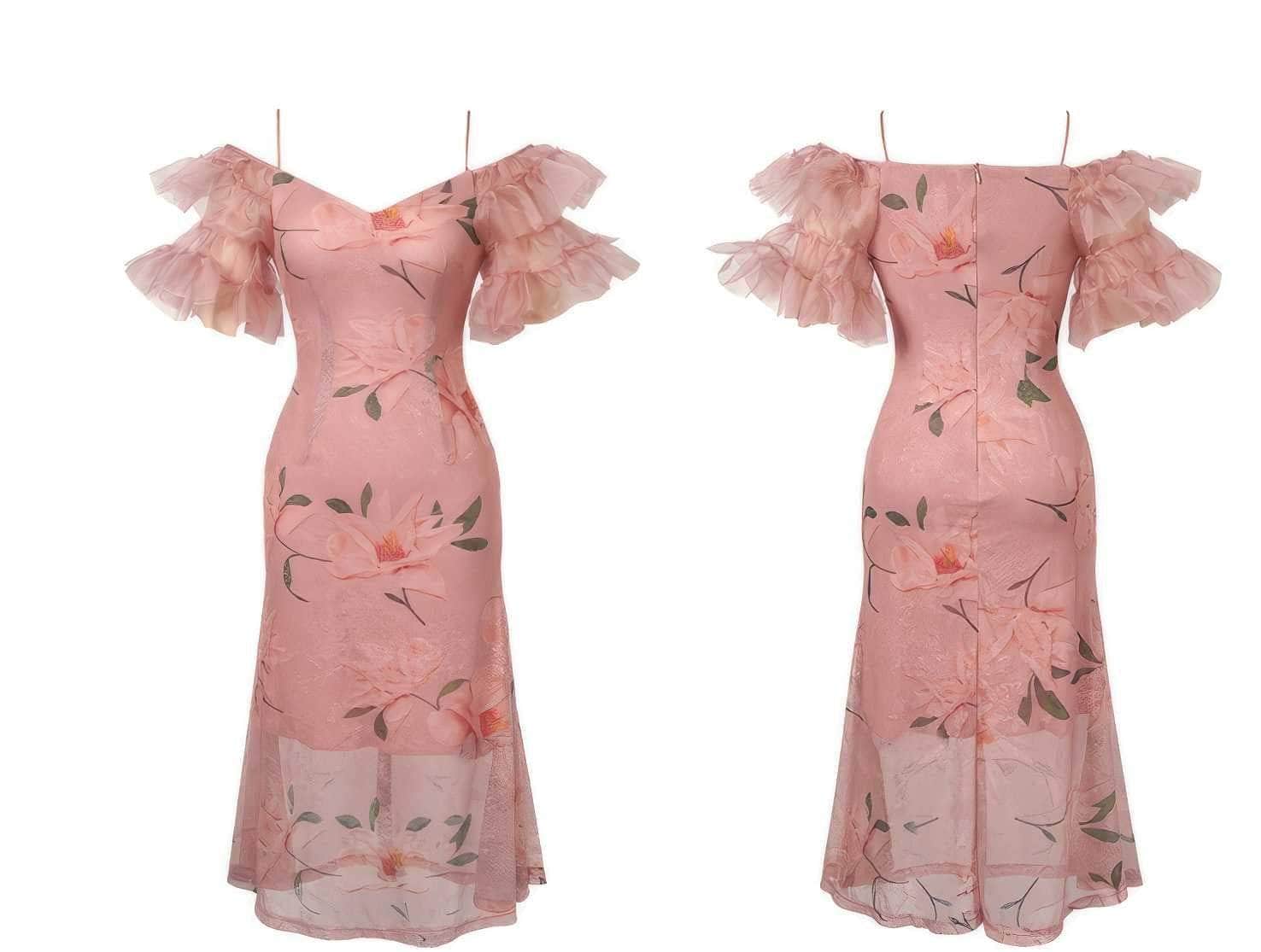 Cami Ruffled Sleeves Floral Printed Dress