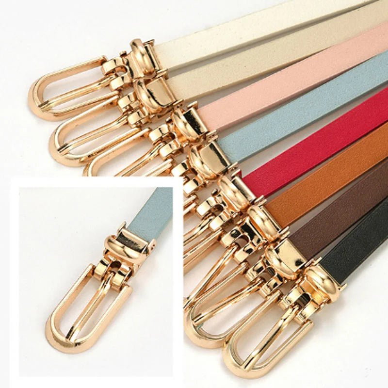 Candy Color Women's Thin Waist Strap Belt - Ideal for Pants, Jeans, and Dresses, Alloy Pin Buckle, Adjustable Waistbands