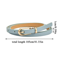 Candy Color Women's Thin Waist Strap Belt - Ideal for Pants, Jeans, and Dresses, Alloy Pin Buckle, Adjustable Waistbands